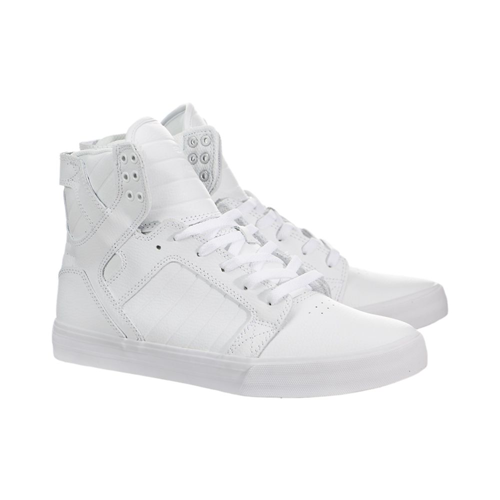 Baskets Montantes Supra SkyTop Blanche White Action Homme | YDK-64568889